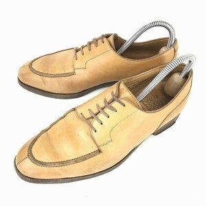 イングランド製★CROCKETT&JONES★本革/レザー/グッドイヤー製法/Uチップ【6E/24.5-25.0/キャメル】ビジネス/クロケット＆ジョーンズ◆F-83