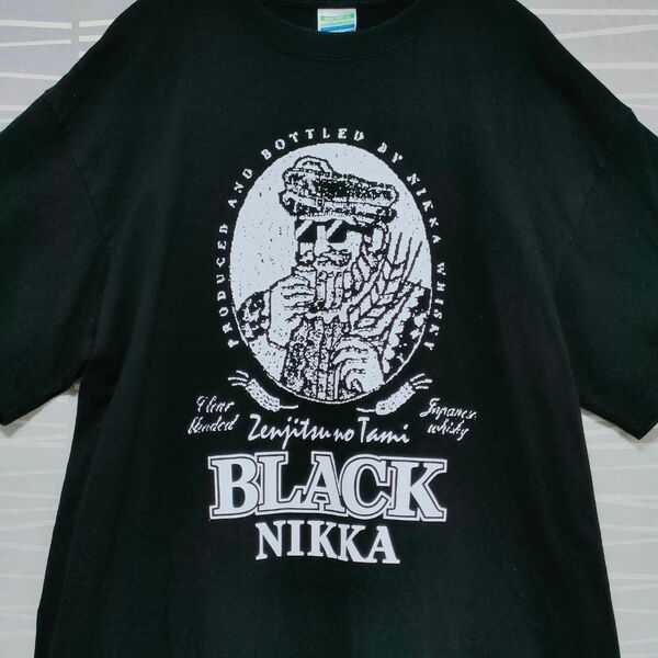 ブラックニッカ メンズ 半袖 Tシャツ 黒 XL ブラック 半袖プリントTシャツ