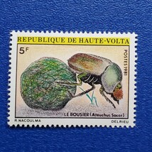 オートボルタ共和国★1981年　昆虫６種　未使用切手　ブルキナファソ_画像3
