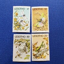 レソト★1978年　昆虫４種　未使用切手_画像1