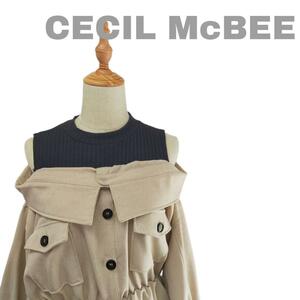 [ last price cut ]CECIL McBEE Cecil McBee off shoulder One-piece old clothes lady's winter spring autumn summer all season casual 
