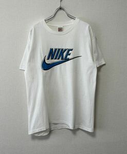 90's USA производства NIKE VINTAGE Nike Vintage swoshu Logo принт короткий рукав футболка белый 70s 80sgotsu Nike способ машина футбол центральный 