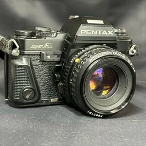 PENTAX ペンタックスPENTAX super A 一眼レフ フィルムカメラ/カメラレンズ smc PENTAX-A 1:2 50mm ボディ ブラック 動作未確認 