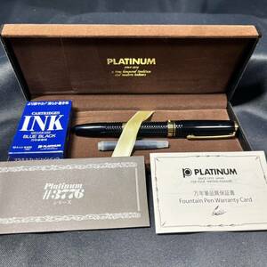 PLATINUM platinum fountain pen 3776 pen .14K-585 stamp equipped 14 gold ink attaching case attaching 