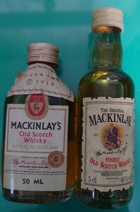 スコッチ・ウイスキー　ミニボトル「MACKINLAY’S」　２種類