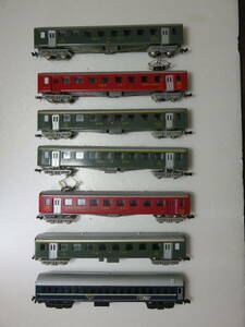  N gauge ITALY LIMA made passenger car 7 both rotation .. verification settled Junk 