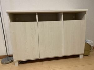 2202 white woshu made in Japan sideboard width 110 depth 32cm cabinet chest 