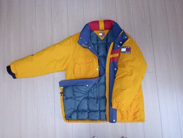 青春18×2君へと続く道 道枝駿佑さん着用モデル TOMMY HILFIGER ダウンジャケット 黄Lサイズ ′90年代ビンテージ