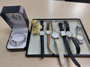 [腕時計]腕時計まとめ 8本まとめ ANNE KLEIN Dunhill 他 不動品 [中古使用品]