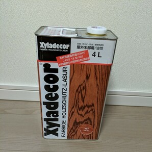 送料無料  塗料  新品   未使用  キシラデコール 107   マホガニー   ４L  木材保護塗料   Xyladecor  の画像1