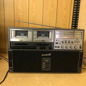 SHARP sharp GF-868 double radio-cassette present condition goods 