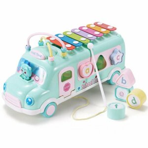 Esperanza(エスペランサ) おもちゃ バス 知育玩具 ライトグリーン 車 琴 シロフォン 誕生日 子供 クリスマス プレゼント (t-0023)