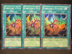 希少FF3★遊戯王 英語 1st フォーチュンフューチャー SOVR-EN051 スーパー3枚セット Fortune's Future★美品・コレクション