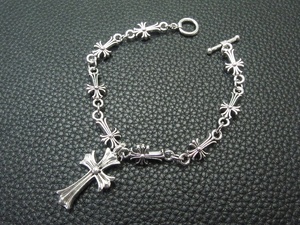 [ new goods original ] accessory men's Cross bracele /5/ silver color . beauty . appearance.! 10 character .