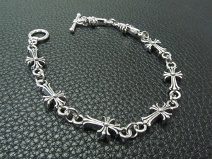 [ new goods original ] accessory men's Cross bracele /7/ silver color . beauty . appearance.! 10 character .