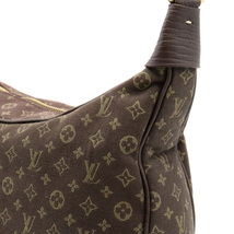 LOUIS VUITTON ルイ ヴィトン モノグラムミニラン ブローニュ ショルダーバッグ ワンショルダー 肩掛け エベヌ 茶_画像7