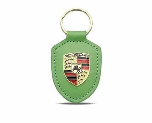 PORSCHE ポルシェ クレスト キーホルダー緑