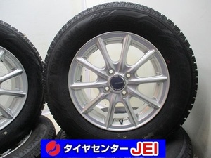 14インチ バリ溝 185/70R14 5.5J+50 100 フリード 中古スタッドレスタイヤアルミホイール【4本セット】 送料無料(SA14-4069）