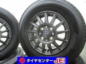 12インチ 145/80R12 80/78N 4J+42 100 軽トラ/軽バン IG91 中古スタッドレスタイヤホイール4本セット送料無料(SA12-4076）