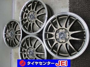 14インチ S-HOLD 100 5J+45 コンパクトカー 中古アルミホイール【4本セット】送料無料(A14-4855）