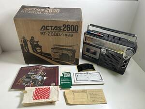 TOSHIBA radio-cassette Showa Retro antique box equipped rare! cassette recorder. skillful . using ... book@ attaching!!