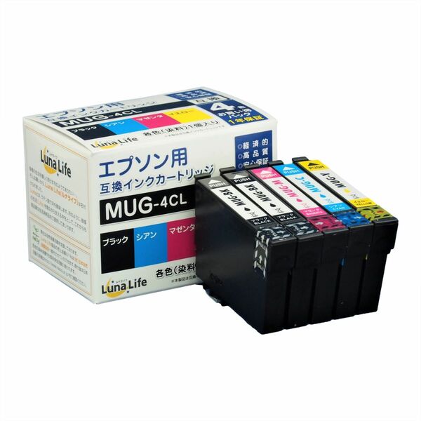 エプソン用 インクカートリッジ MUG-4CL ブラック1本おまけ付き EPSON