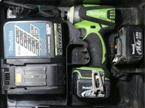  used Makita 14.4V rechargeable impact driver TD133DRFX green (3.0Ah)