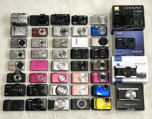  digital camera * together exhibition *Nikon/Canon/Panasonic/SONY/CASIO/FUJIFILM/RICOH/OLYMPUS etc. other total 44 pcs [ not yet verification Junk ]