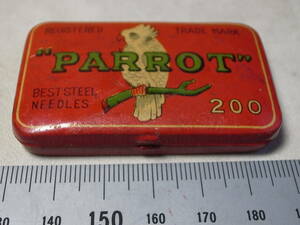 * gramophone iron needle * use item *PARROT* tin plate can *