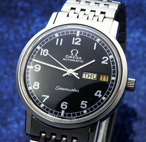  Omega OMEGA SEAMASTER Seamaster Black Arabic Dial Steel men's self-winding watch ( beautiful goods,OH ending ) / 35mm