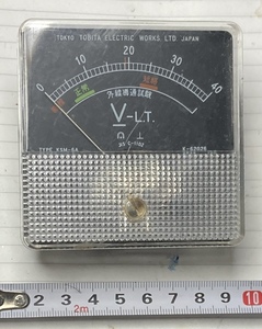 40V 中古　アナログ電圧計　20K直列で調整して下さい