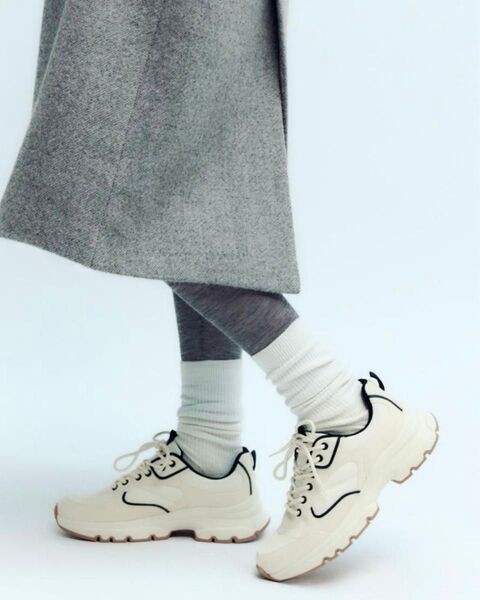 極美品★ZARA コントラストディテール ランニングスニーカー39