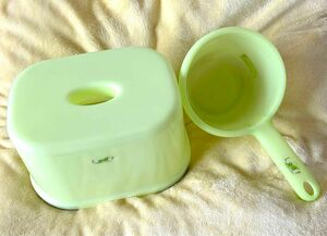 子供用風呂椅子＆手桶 （グリーン）セット（イノマタ化学）