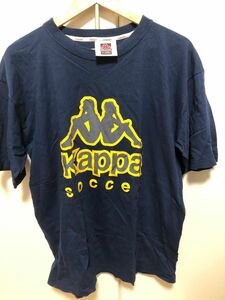 kappa soccer Tシャツ XL カッパ　サッカー　ネイビー　