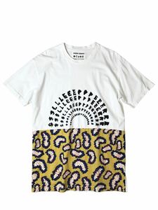 (D) HENRIK VIBSKOV ヘンリックヴィブスコフ 半袖Tシャツ L ホワイト イエロー