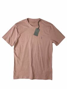 (D) ALLSAINTS オールセインツ ロゴ刺繍 半袖Tシャツ M ブラウン系 送料250円 (ma)