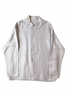 (D) AURALEE オーラリー 21SS SILK LINEN DOBBY SHIRTS JACKET 3 シルク リネン シャツジャケット (ma)