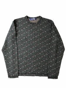 (D) JUNYA WATANABE COMME des GARCONS MAN ジュンヤワタナベ コムデギャルソン 03AW インサイドアウト 花柄 ニット M グレー セーター