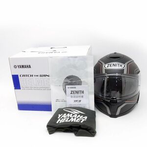 119 YAMAHA/ヤマハ YF-9 ZENITH スポーツストライプ グレイ XLサイズ(61-62cm) フルフェイスヘルメット ※美品