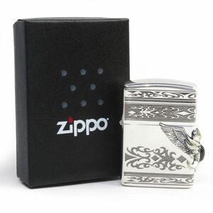 165s 【未使用】Zippo ジッポー アーマー ストーンウイング メタル オニキス オイルライター