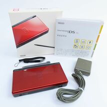 043 Nintendo ニンテンドー DS Lite クリムゾン/ブラック　※中古_画像1