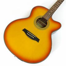 091s☆Ibanez アイバニーズ AEJ7E-HS サンバースト エレアコ エレクトリック・アコースティックギター ※中古_画像2