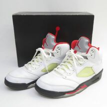 153s NIKE ナイキ AIR JORDAN 5 RETRO エアジョーダン レトロ DA1911-102 US10 28cm 箱有 ※中古_画像1