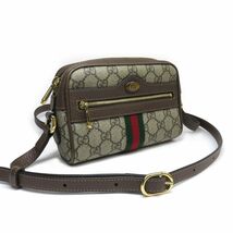 171s GUCCI グッチ オフディア GGスプリーム ショルダーバッグ 517350 シェリーライン 斜め掛け_画像1