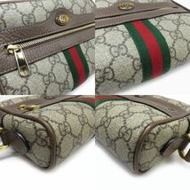 171s GUCCI グッチ オフディア GGスプリーム ショルダーバッグ 517350 シェリーライン 斜め掛け_画像6