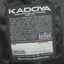 119 KADOYA/カドヤ シングル レザー ライダースジャケット LLサイズ 牛革 バイクウェア ※中古_画像6