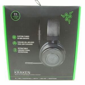 100 RAZER/レイザー Kraken RZ04-02830100-R3M1 ゲーミングヘッドセット ブラック アナログ接続 ※中古