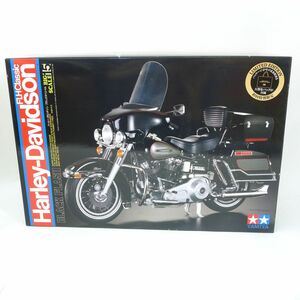 073s[ not yet constructed ] Tamiya 1/6 motorcycle series No.7 Harley Davidson black special plastic model * inside sack unopened 