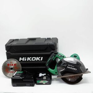 104 HiKOKI/ハイコーキ マルチボルト(36V)コードレスチップソーカッタ CD3607DA バッテリー×2、充電器セット 金属切断 電動工具 ※中古