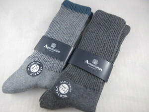  Medama goods! new goods prompt decision!# Aquascutum high class / made in Japan casual socks 2 pair 24-26 soft . rubber regular price 2860 jpy general merchandise shop handling b